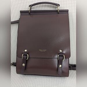 Brown Leather Backpack Purse